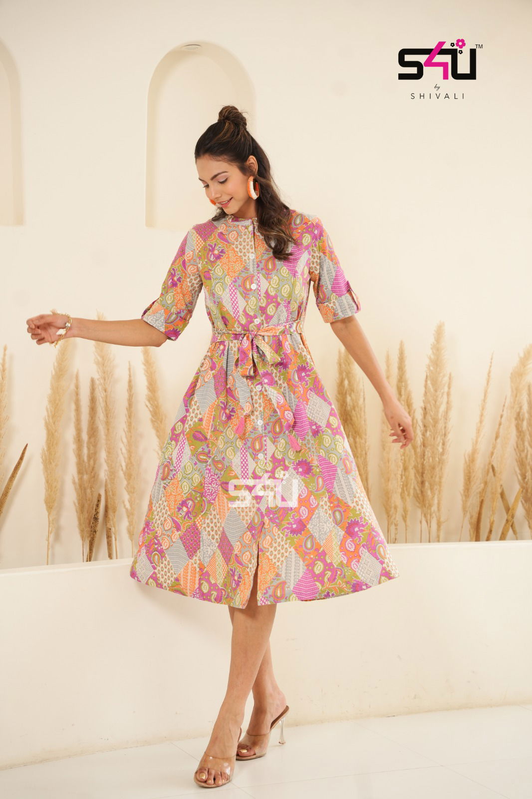 S4U Knot It Up Cotton Party Wear Kurtis Catalog
